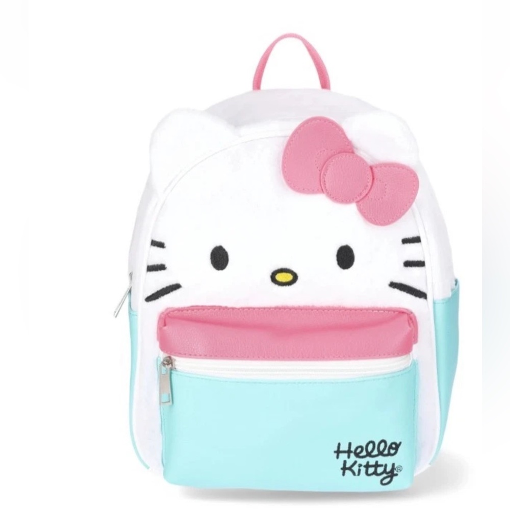 Hello Kitty by Sanrio mini backpack plush-exterior 3D ears and adjustable straps